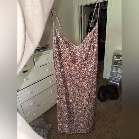 Floral Brown Urban Outfitters Dress NWT - Picture 1 of 5